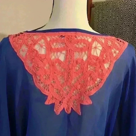 F&F sheer beautiful sequined tassels open sleeve cover up - Picture 6 of 8